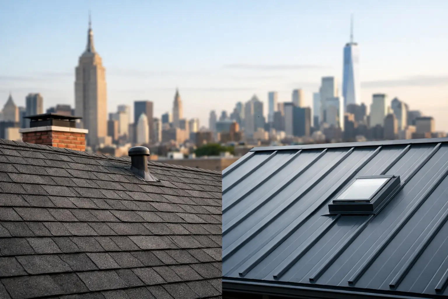 Asphalt Shingles vs Metal: Which Roof Fits NYC?