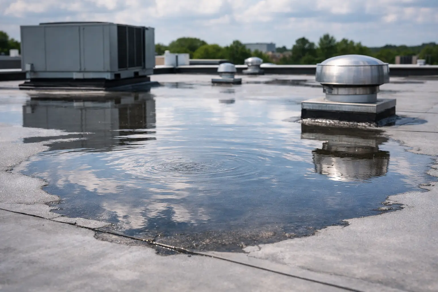 Standing Water on Flat Roof: When to Act